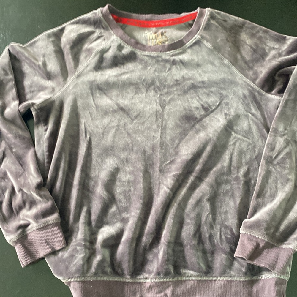 Muk Luks Plum Velour Sweatshirt